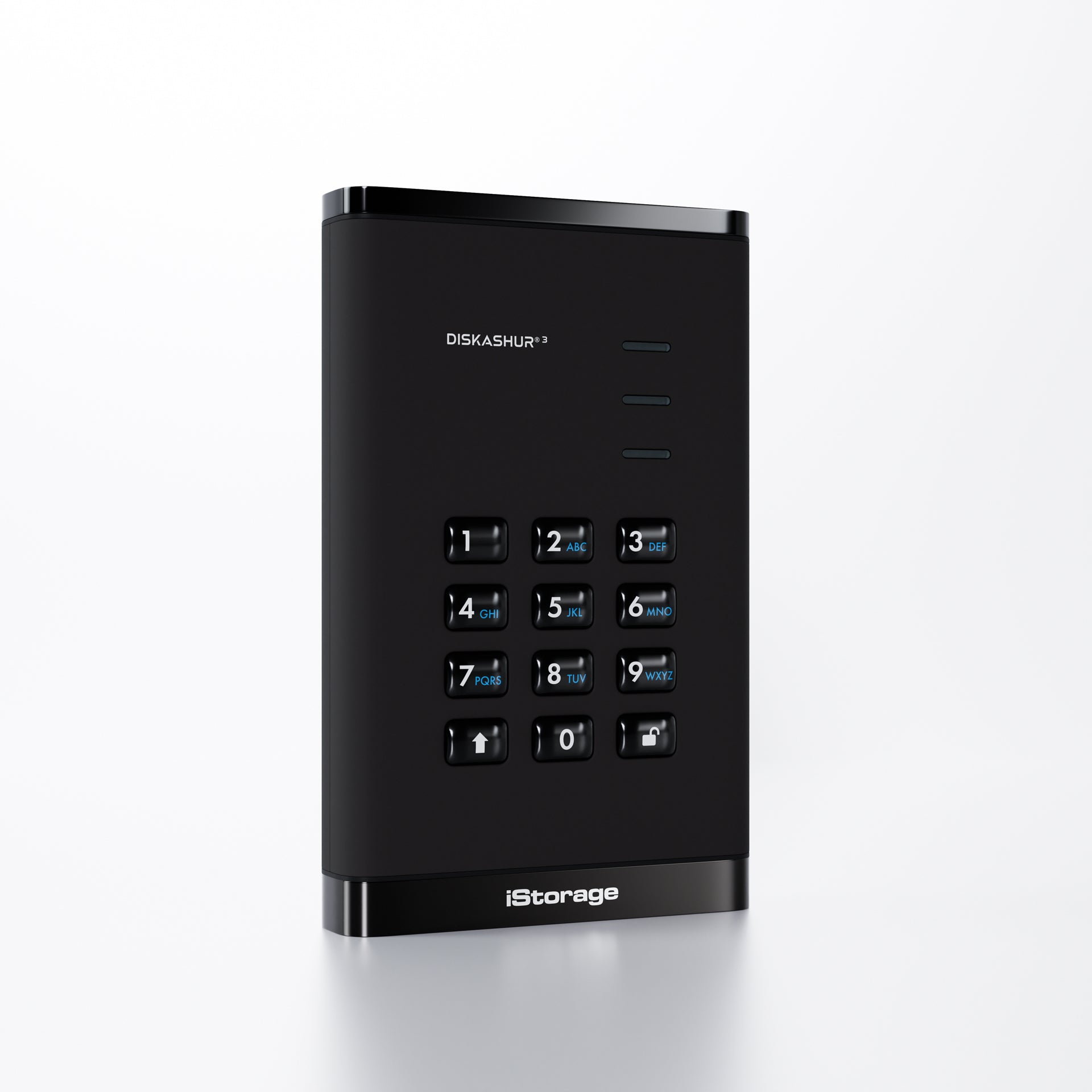 diskAshur3 Hardware Encrypted HDD by iStorage-Black